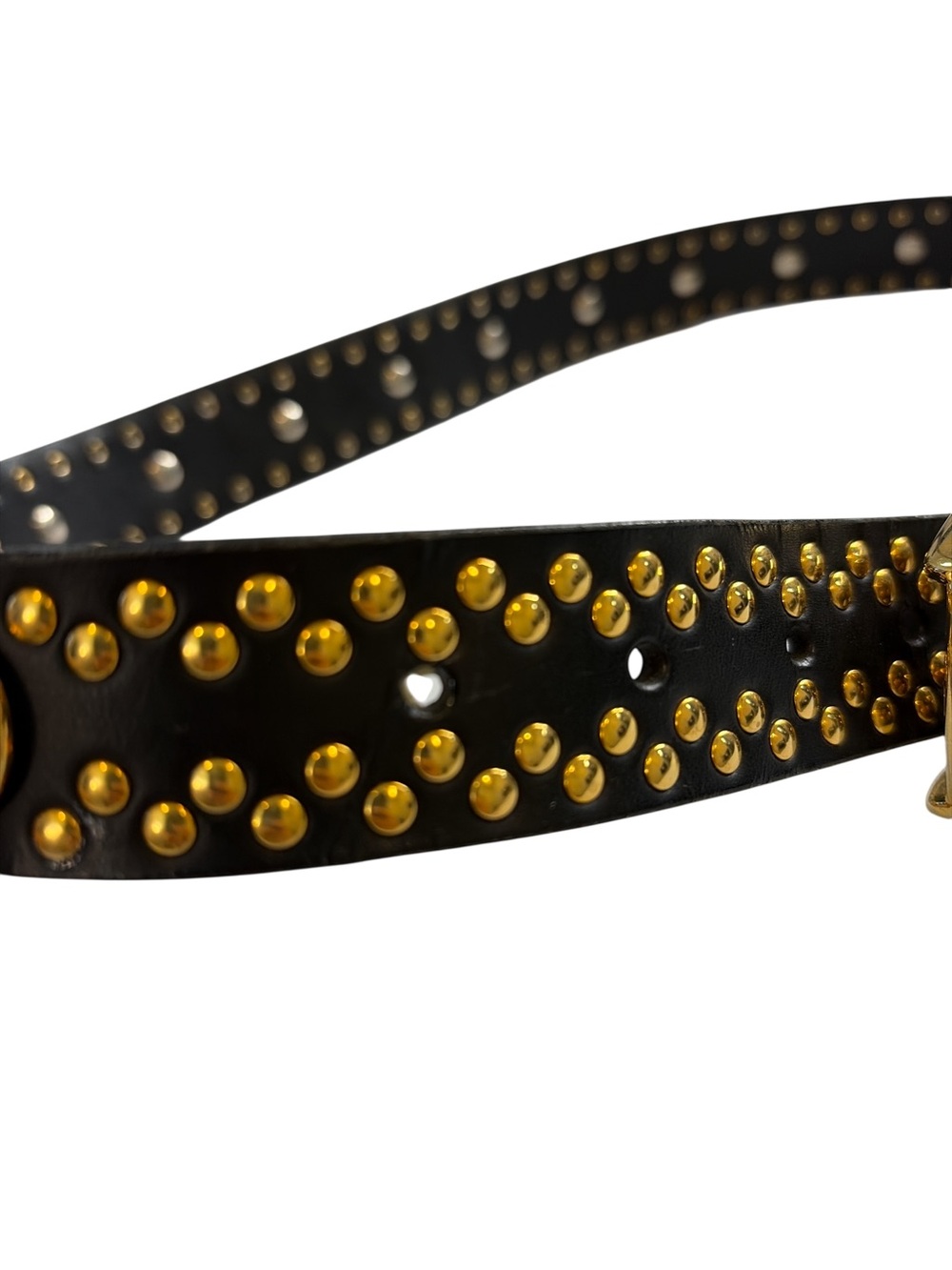 Rare Vintage Gianni Versace Medusa Studded Leather Belt - Picture 9 of 16
